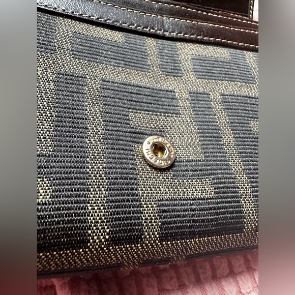 FENDI Zucca Canvas Leather Bifold Medium Long Wallet Vintage Authentic - Picture 14 of 17